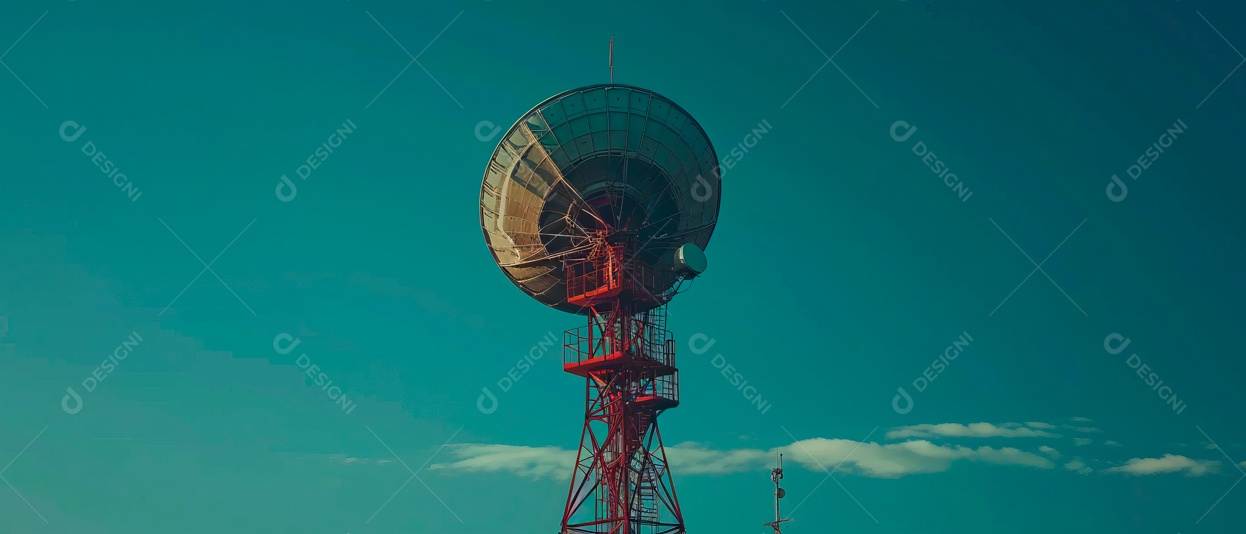 Antenas de transmissão para ondas de rádio, internet, sistemas de áudio, vídeo e comunicação.