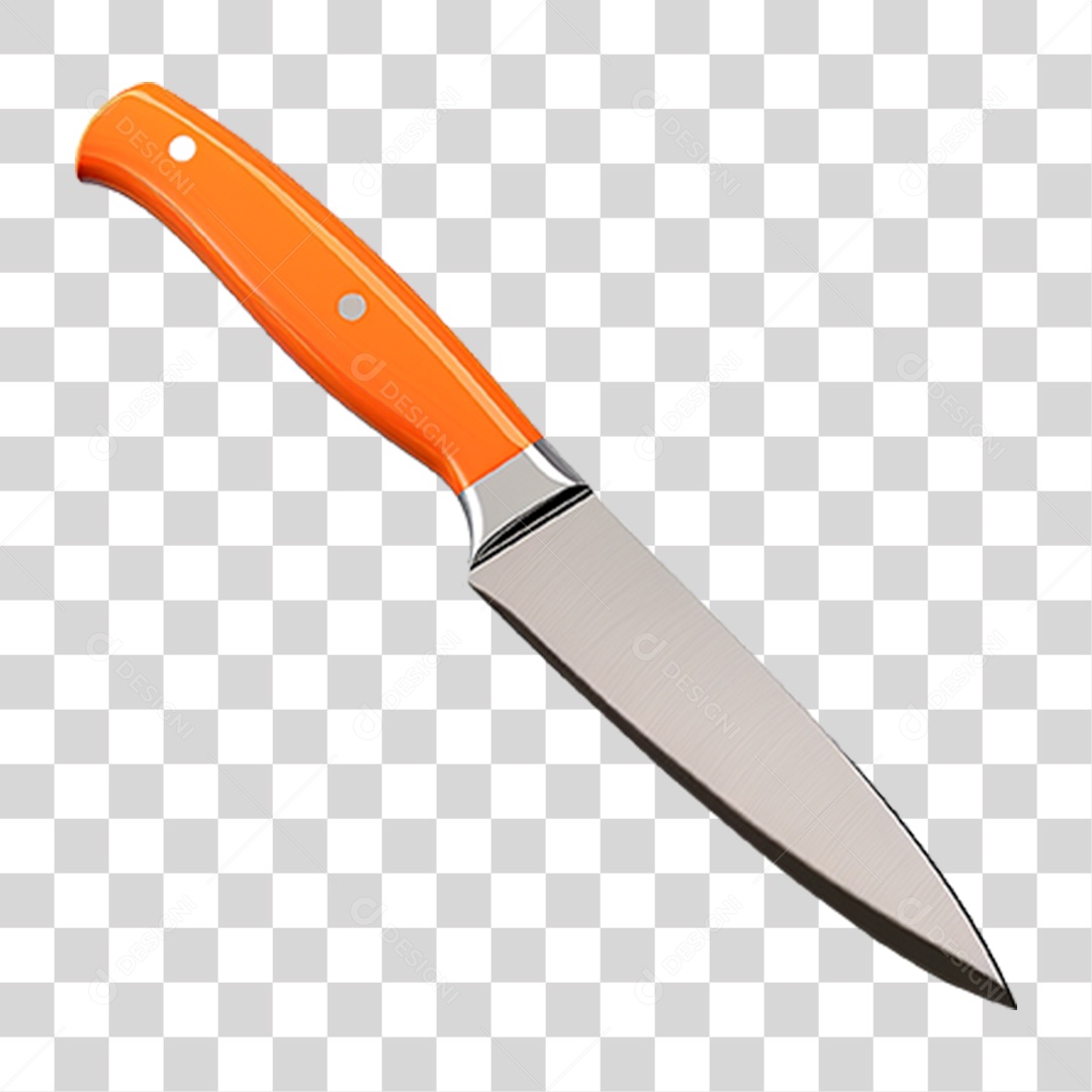 Elemento 3D Faca de Cozinha PNG Transparente