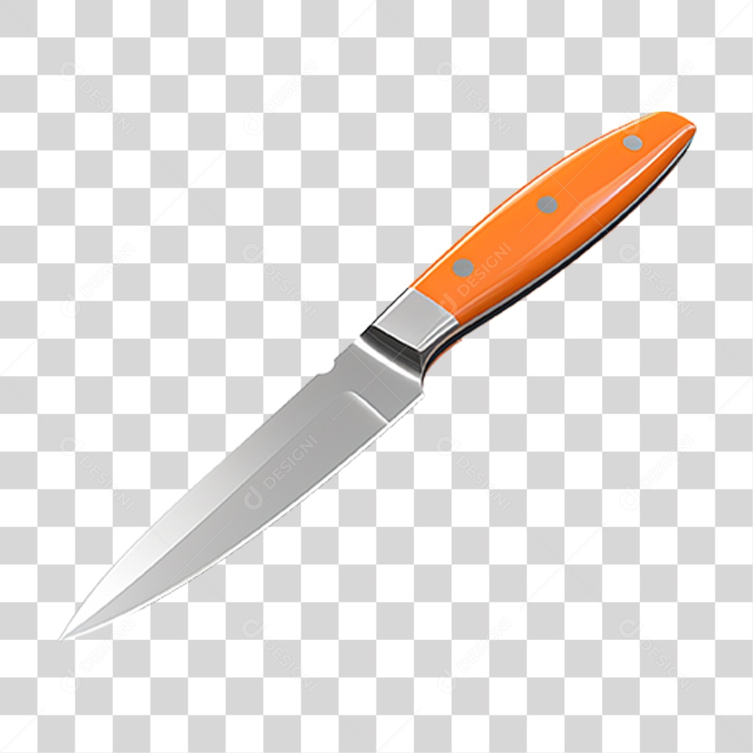 Elemento 3D Faca de Cozinha PNG Transparente