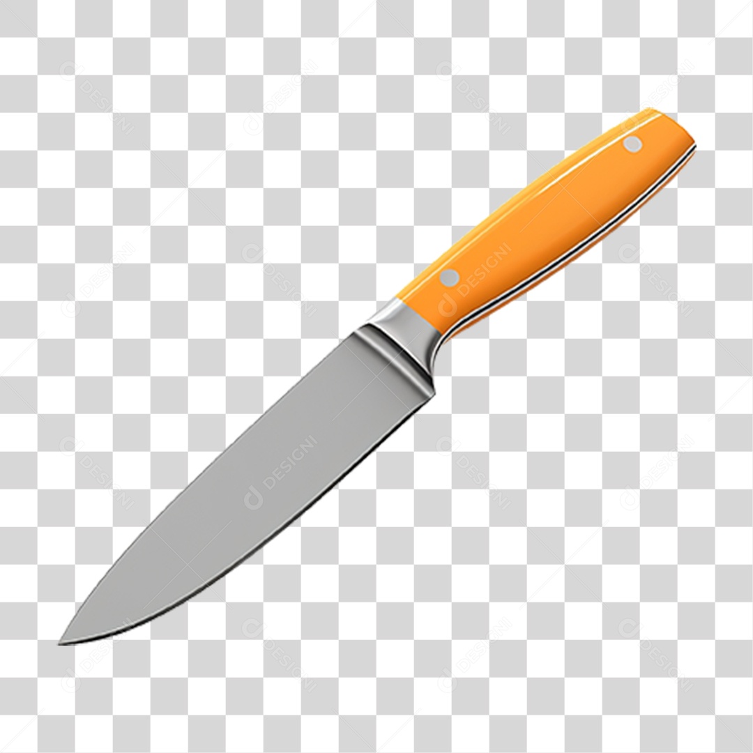 Elemento 3D Faca de Cozinha PNG Transparente