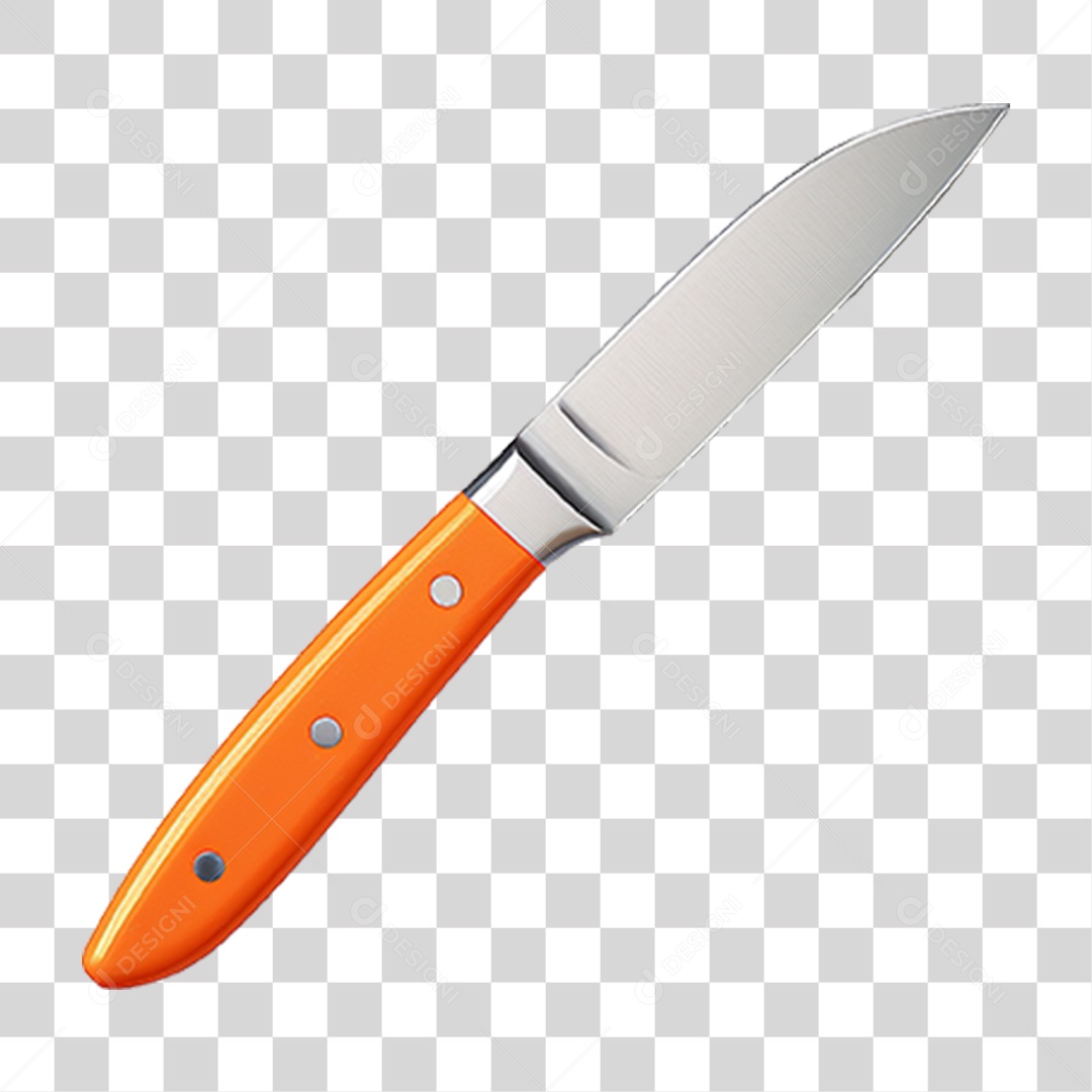 Elemento 3D Faca de Cozinha PNG Transparente