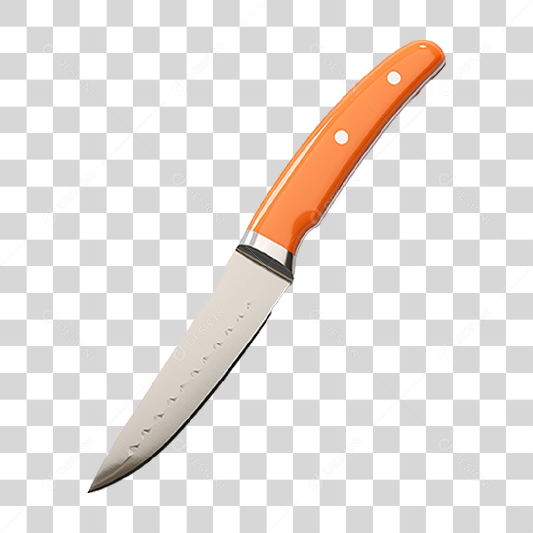 Elemento 3D Faca de Cozinha PNG Transparente