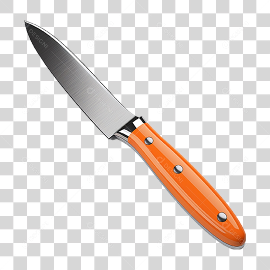 Elemento 3D Faca de Cozinha PNG Transparente
