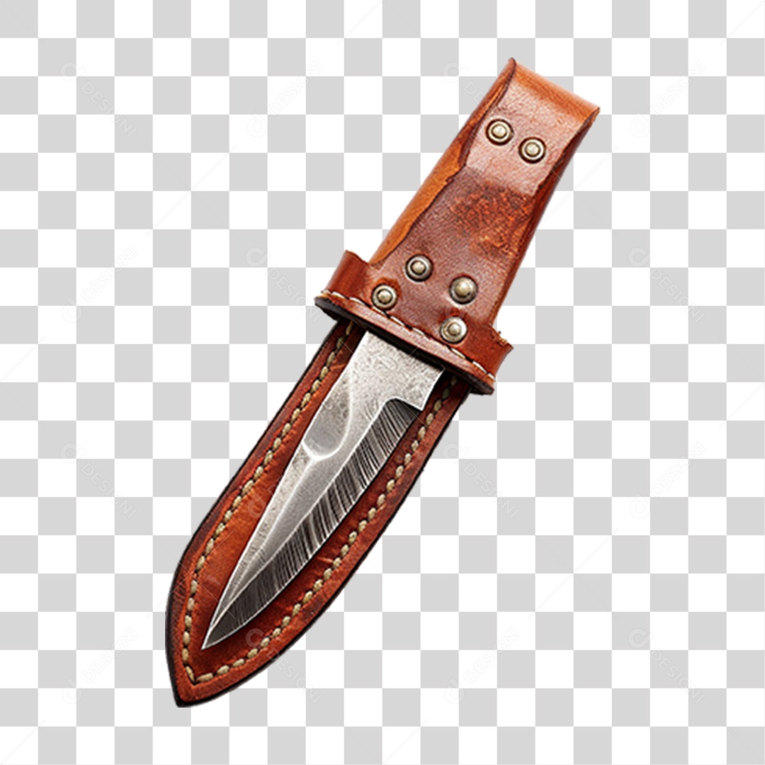 Faca Bainha Couro PNG Transparente