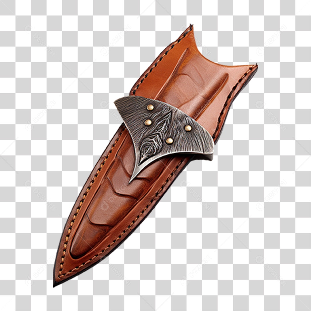 Faca Bainha Couro PNG Transparente