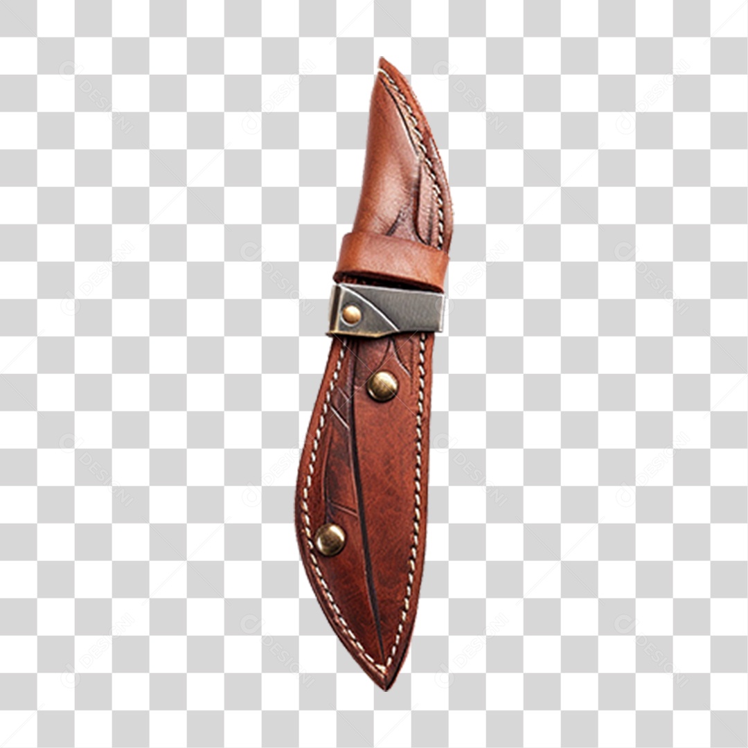 Faca Bainha Couro PNG Transparente