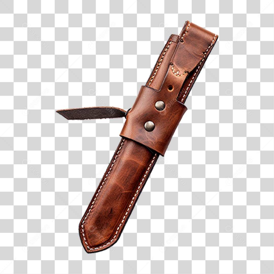 Faca Bainha Couro PNG Transparente