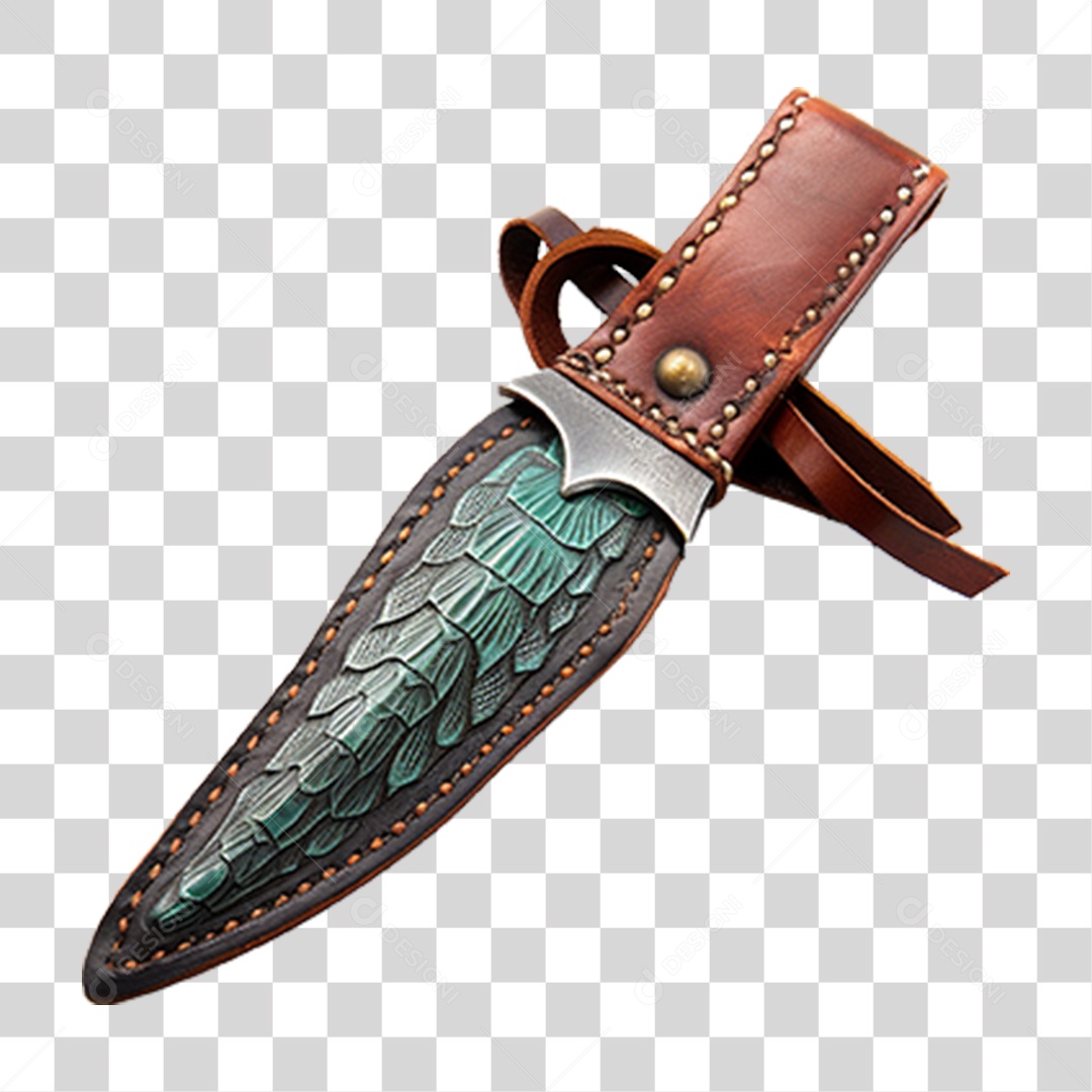 Faca Bainha Couro PNG Transparente