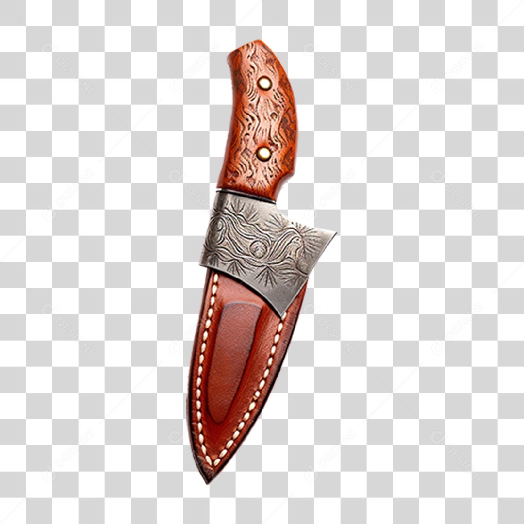 Faca Bainha Couro PNG Transparente