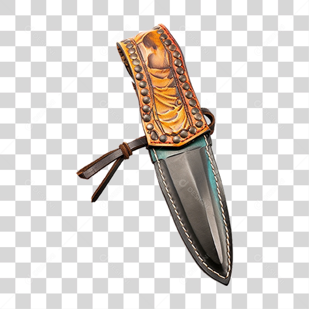 Faca Bainha Couro PNG Transparente