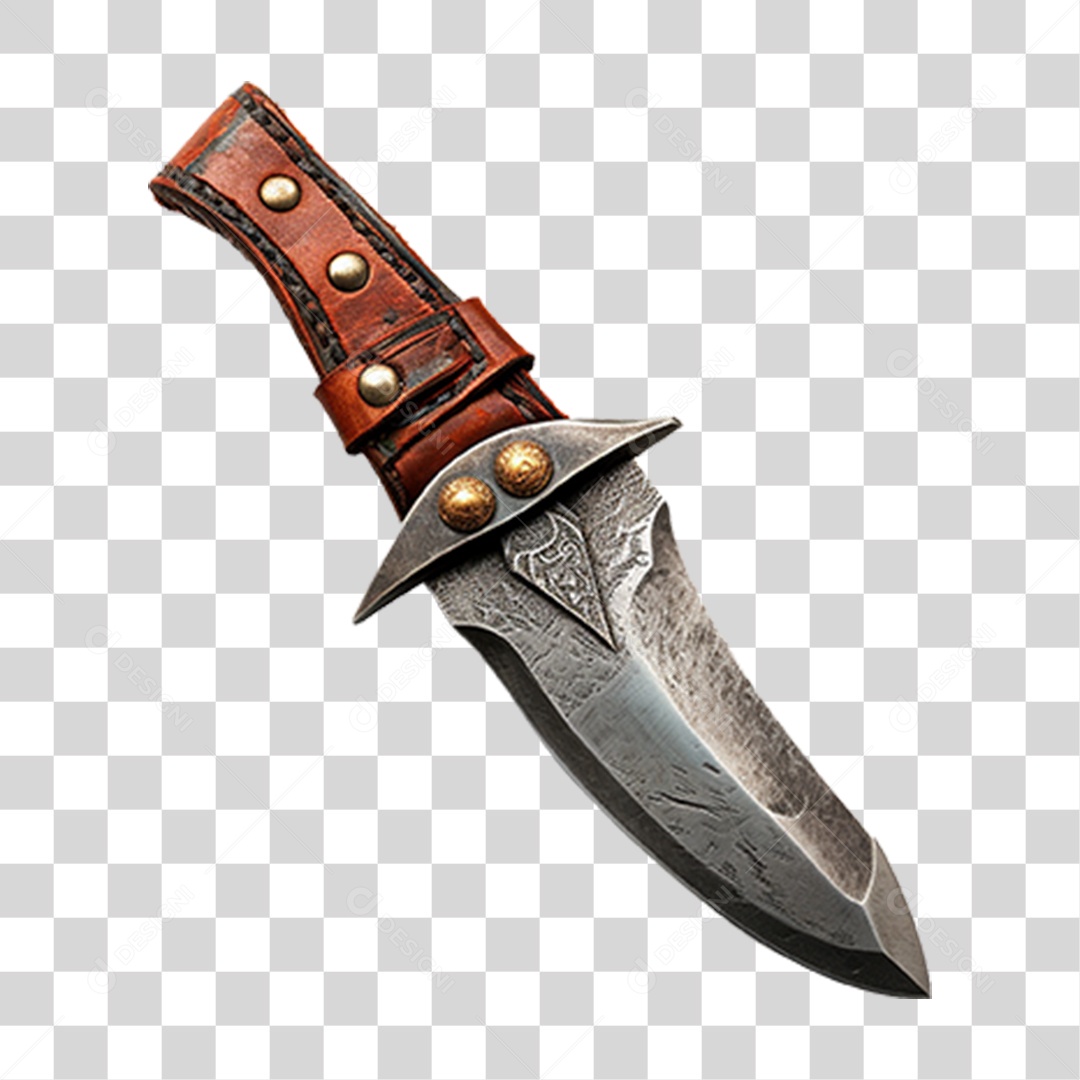 Faca Bainha Couro PNG Transparente