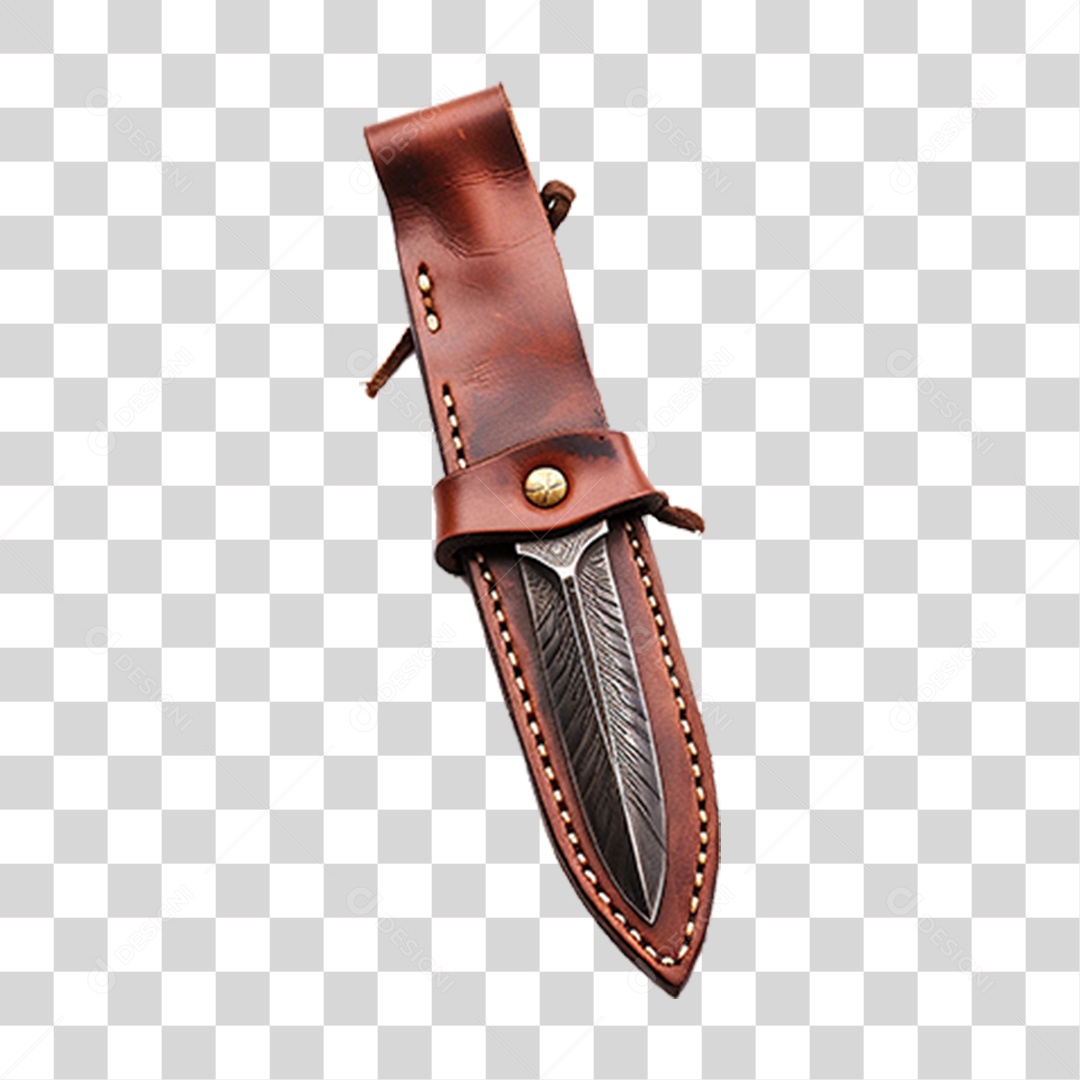 Faca Bainha Couro PNG Transparente
