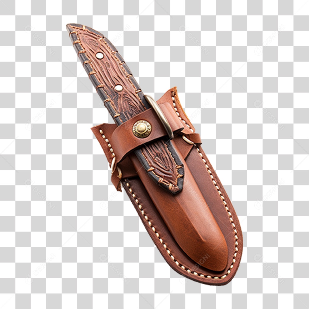 Faca Bainha Couro PNG Transparente
