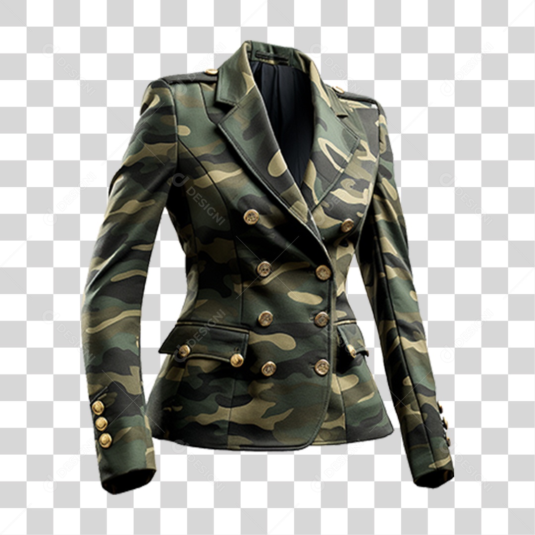 Roupa Blazer Militar PNG Transparente