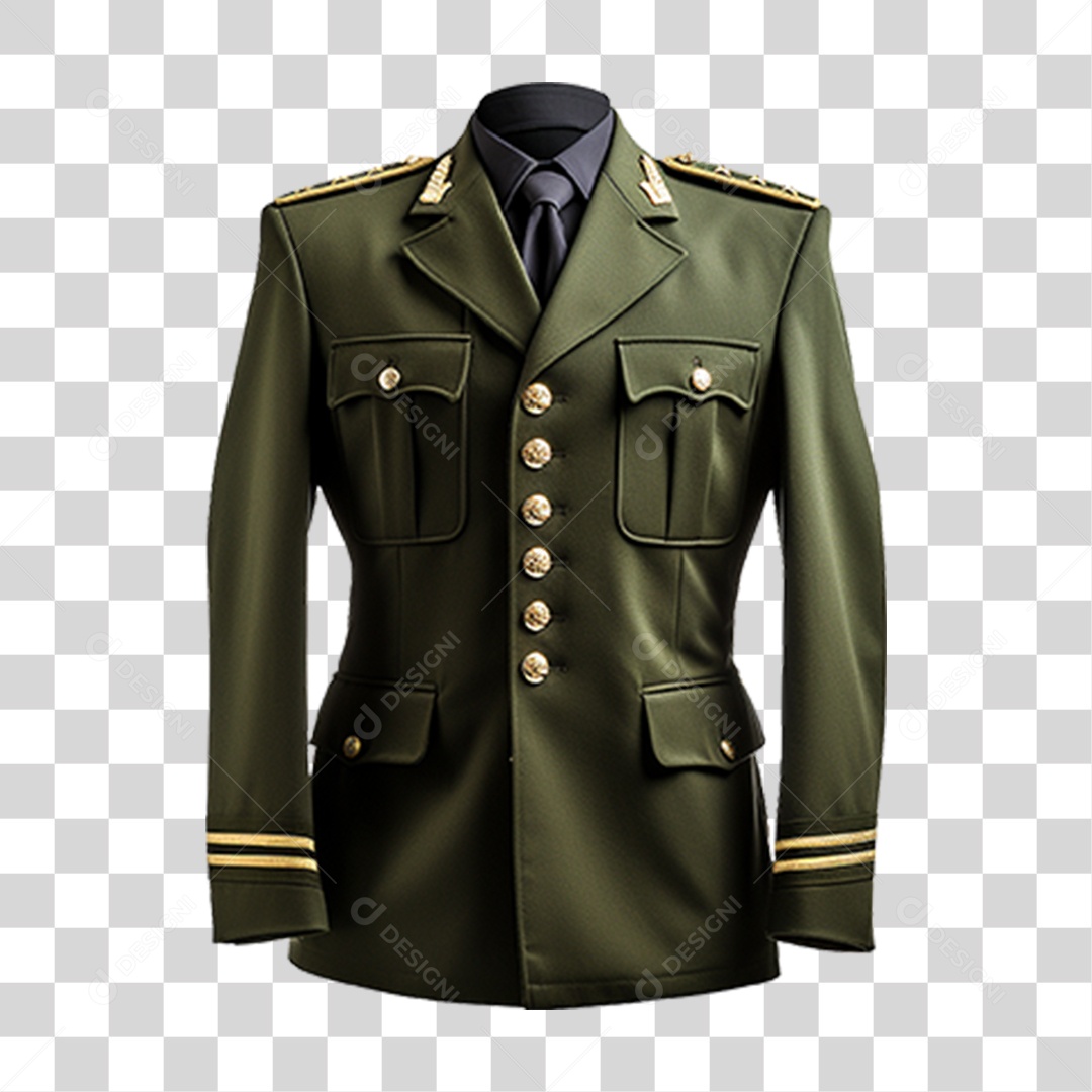 Roupa Blazer Militar PNG Transparente