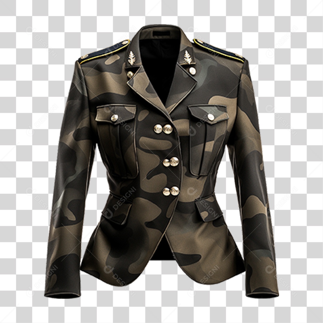 Roupa Blazer Militar PNG Transparente