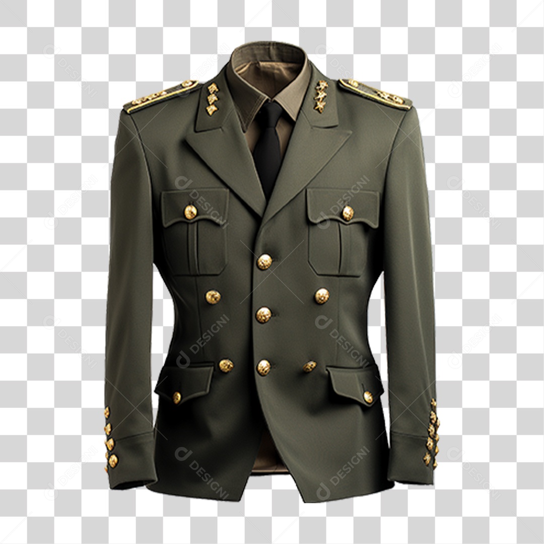 Roupa Blazer Militar PNG Transparente