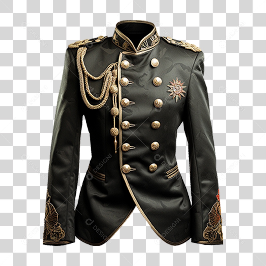 Roupa Blazer Militar PNG Transparente