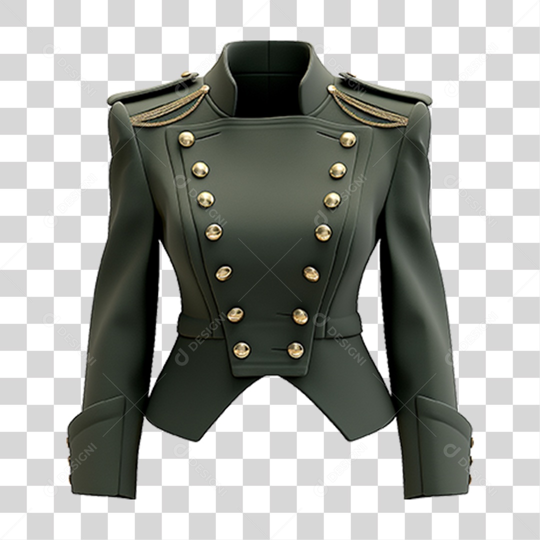 Roupa Blazer Militar PNG Transparente