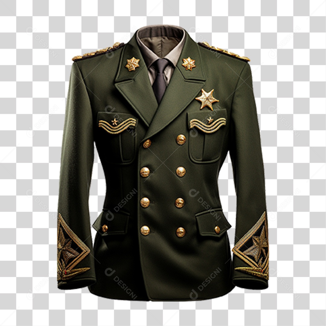 Roupa Blazer Militar PNG Transparente
