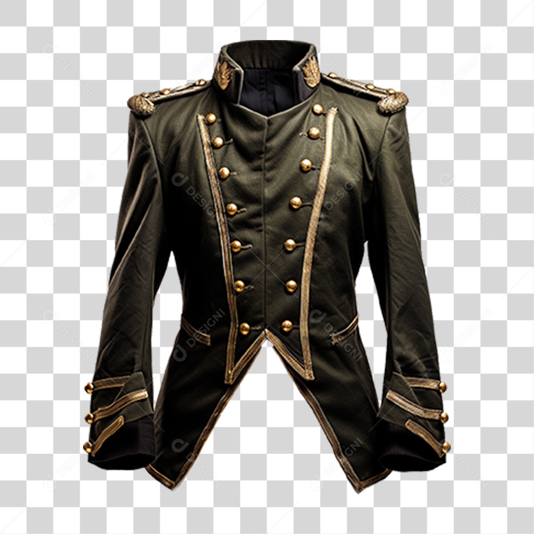 Roupa Blazer Militar PNG Transparente