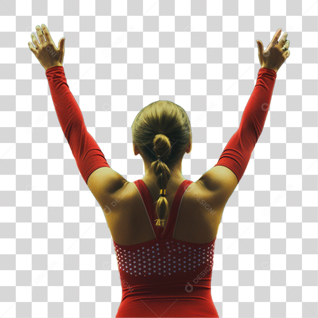 Atleta Competidora Ginasta PNG Transparente
