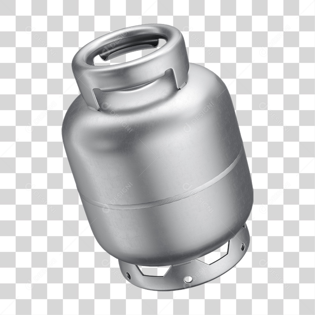 Elemento 3D Botijão de Gás Para Composição PNG Transparente