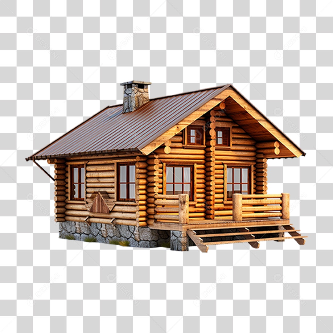 Cabana de Madeira PNG Transparente