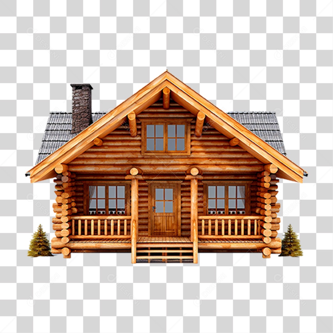 Cabana de Madeira PNG Transparente