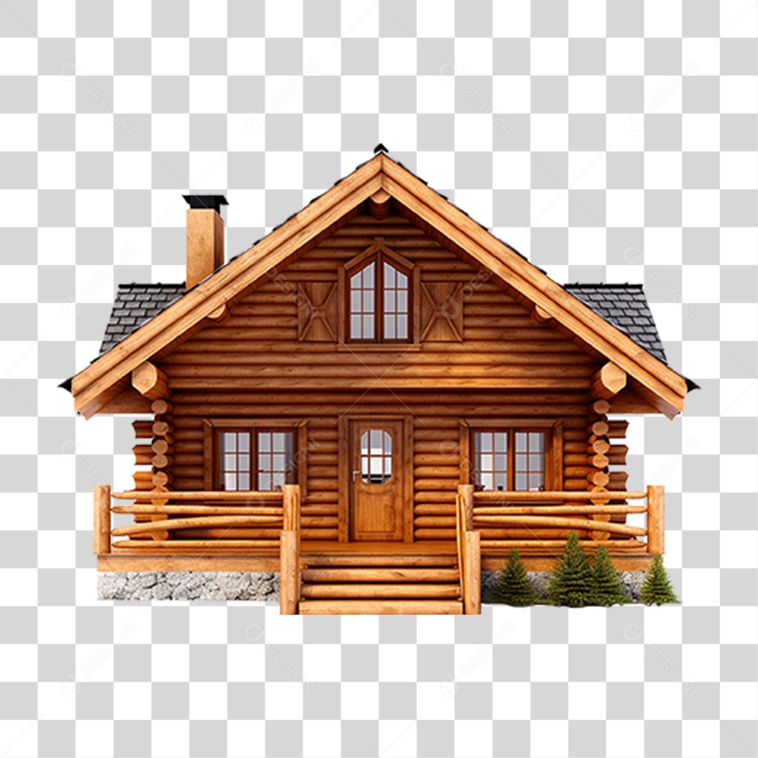 Cabana de Madeira PNG Transparente