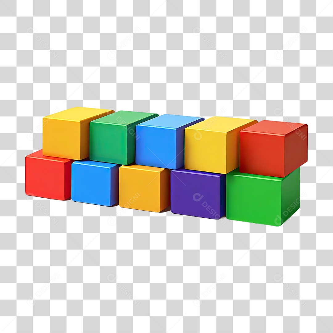 Blocos Coloridos PNG Transparente