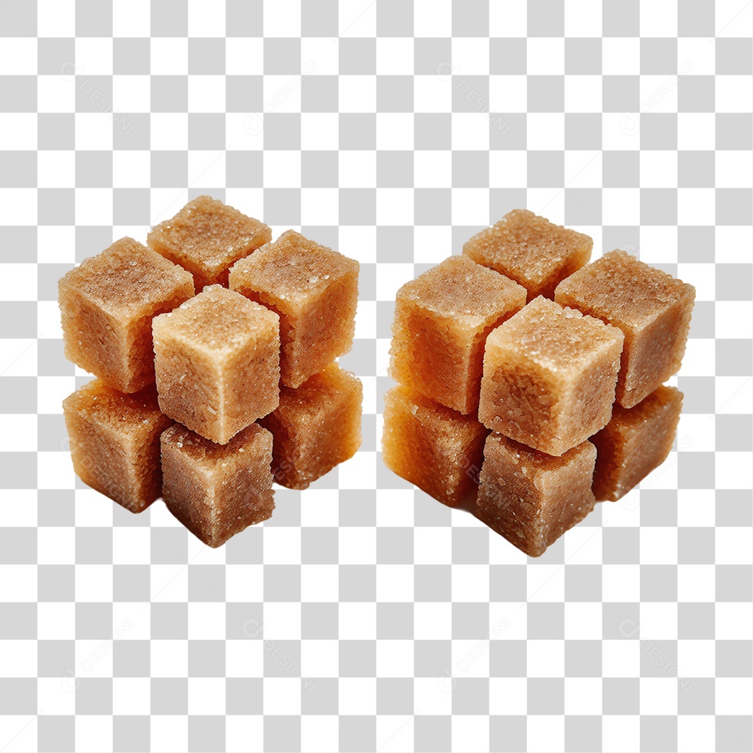 Cubos de Açúcar Mascavo PNG Transparente