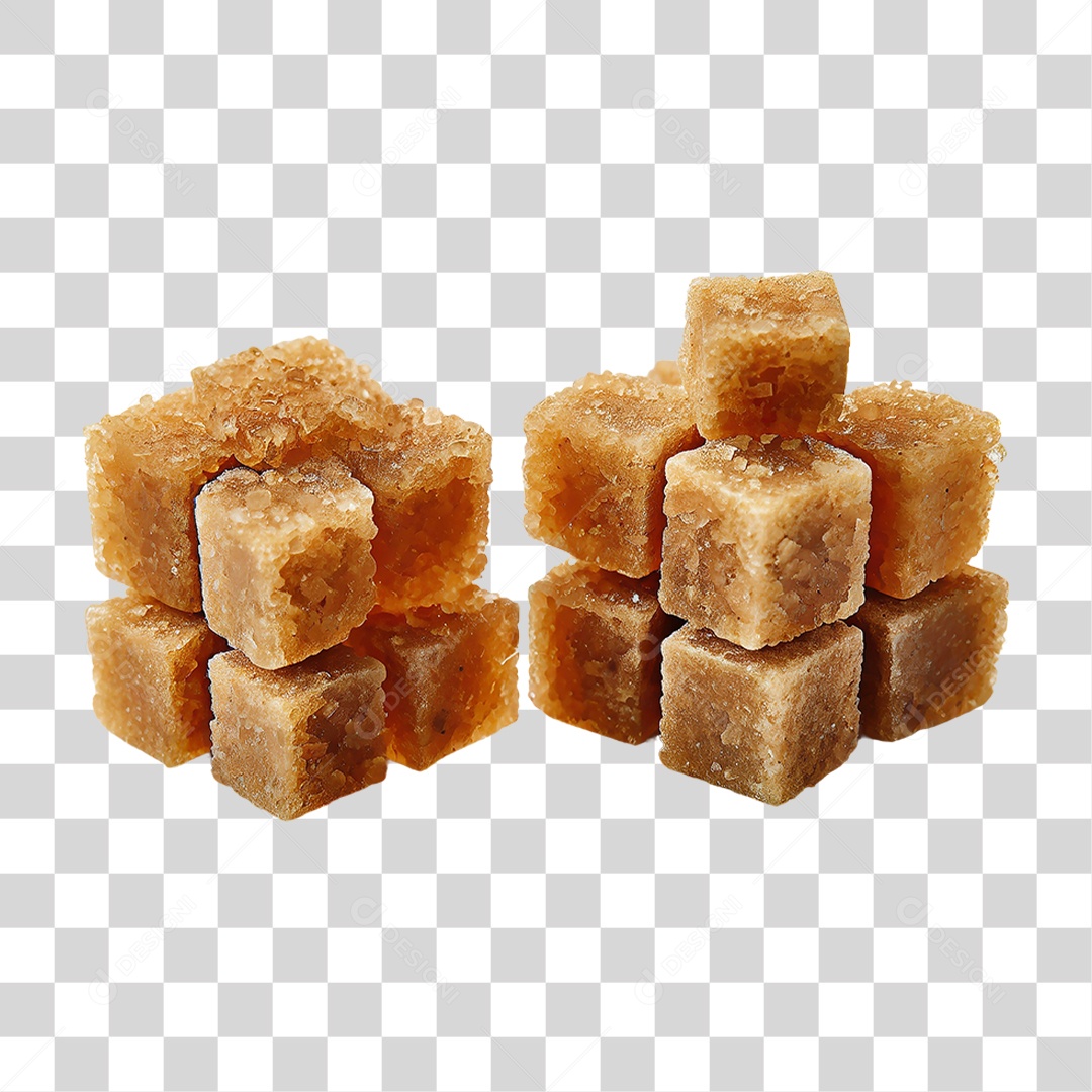 Cubos de Açúcar Mascavo PNG Transparente