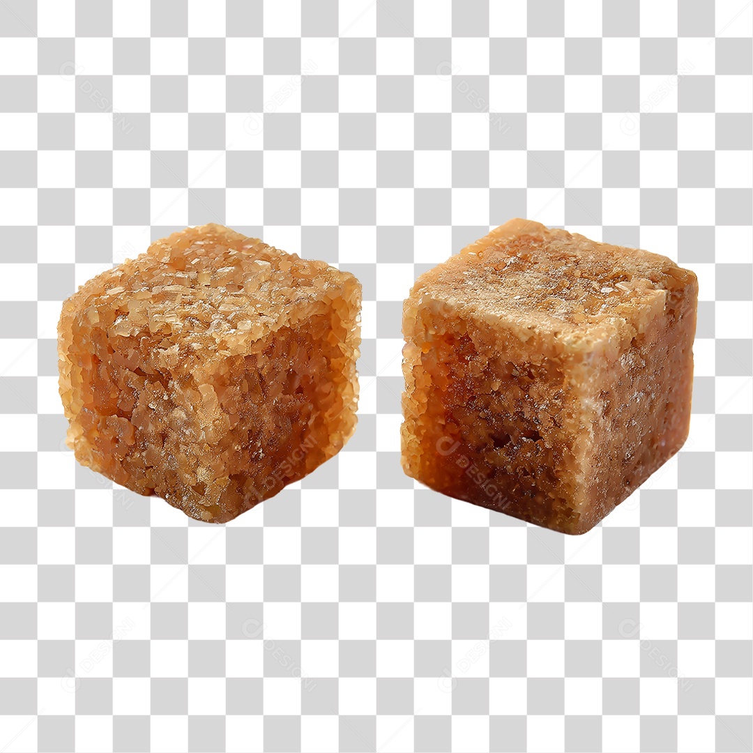 Cubos de Açúcar Mascavo PNG Transparente