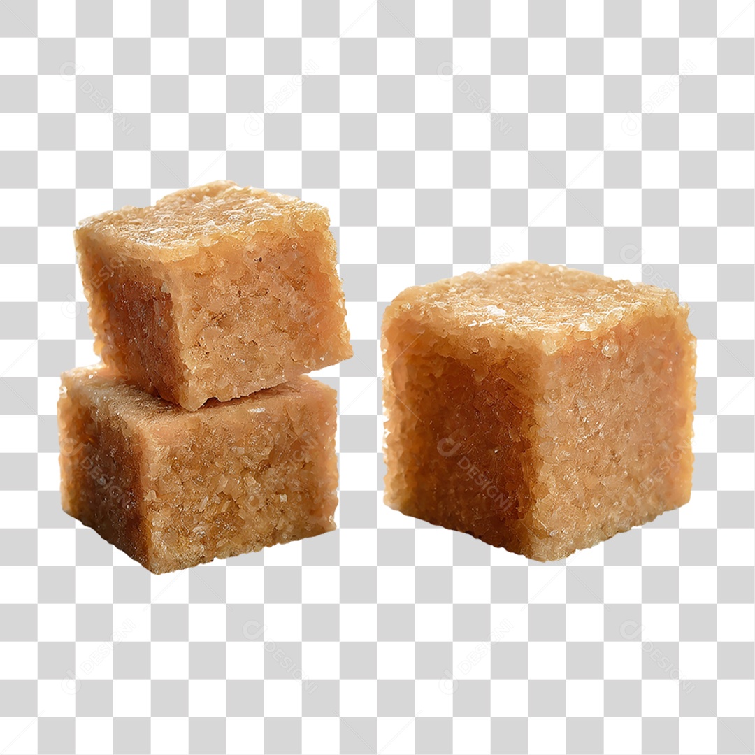 Cubos de Açúcar Mascavo PNG Transparente