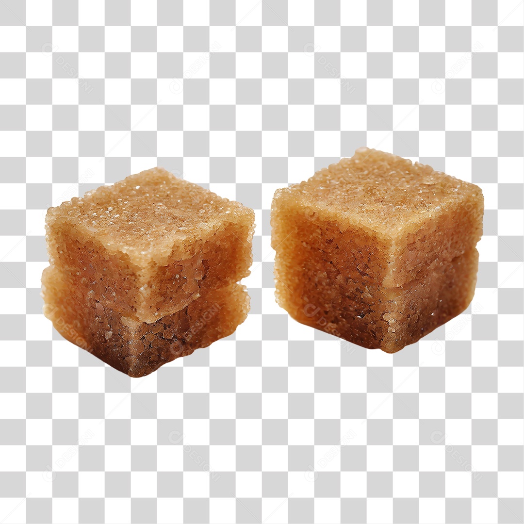 Cubos de Açúcar Mascavo PNG Transparente