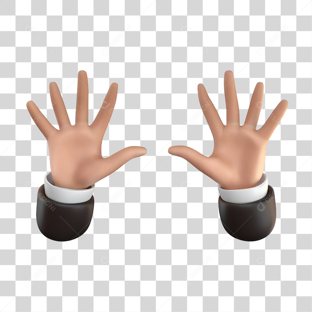 Mãos Acenando PNG Transparente
