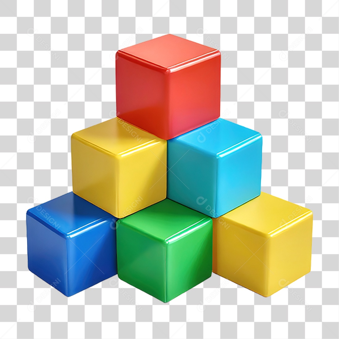Blocos Coloridos PNG Transparente