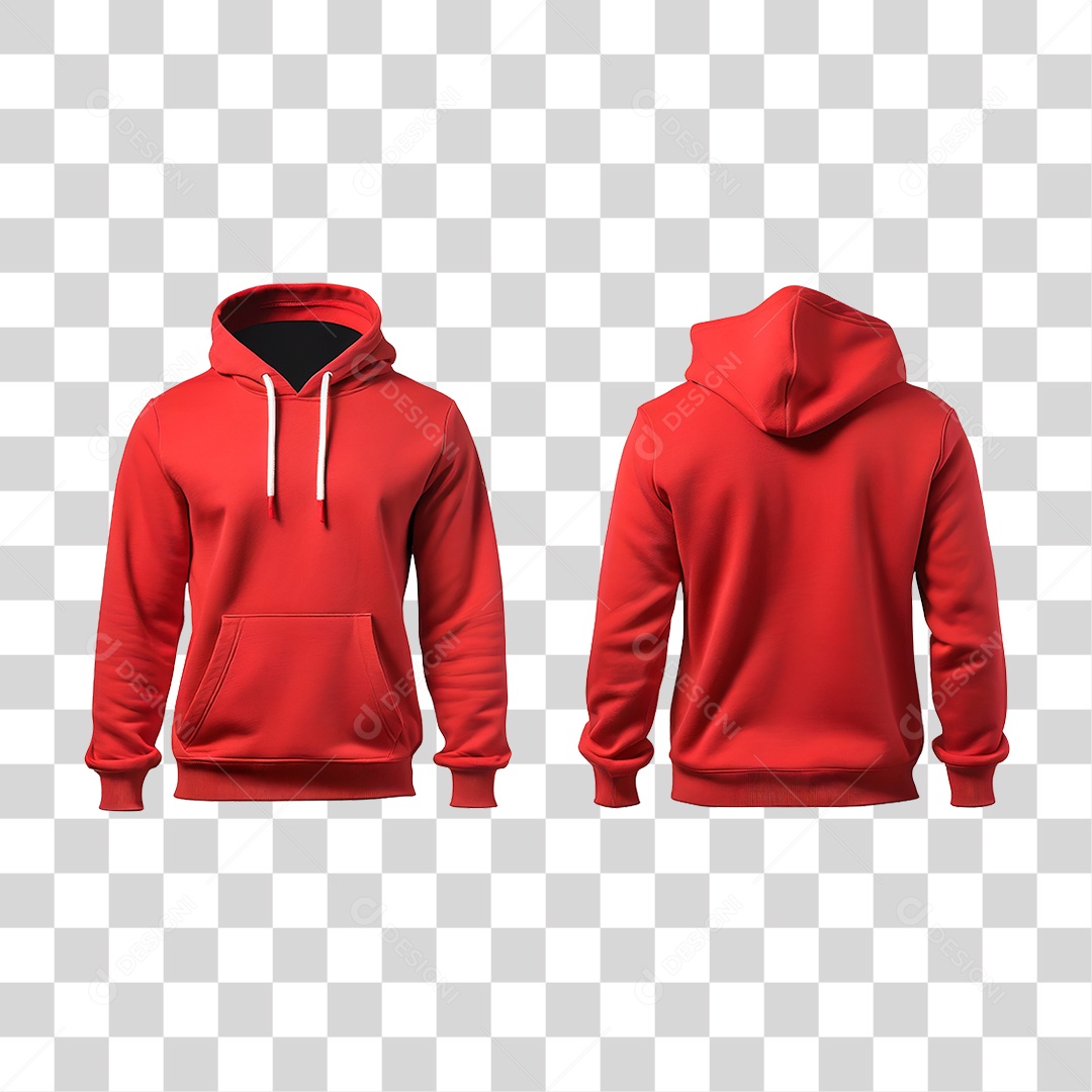 Moletom Vermelho PNG Transparente