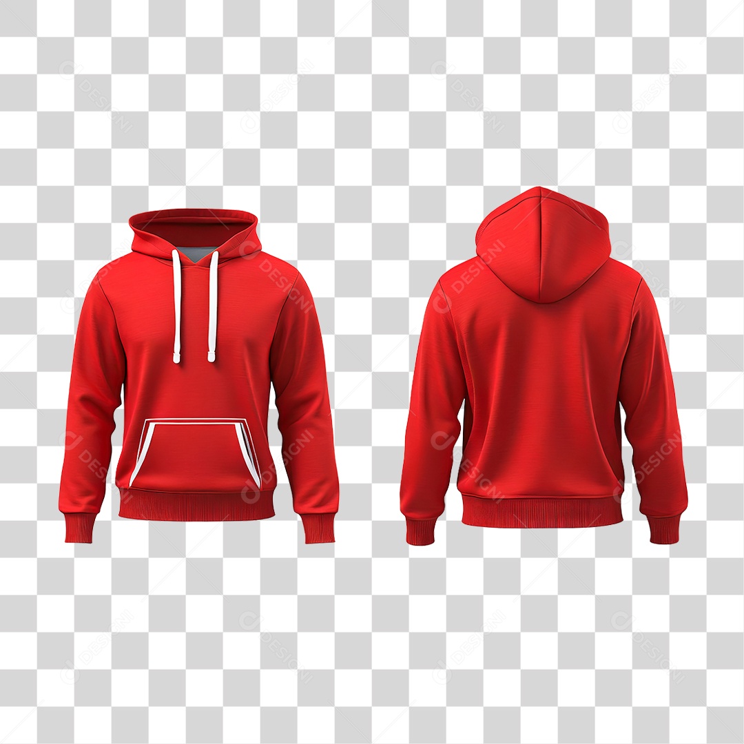 Moletom Vermelho PNG Transparente