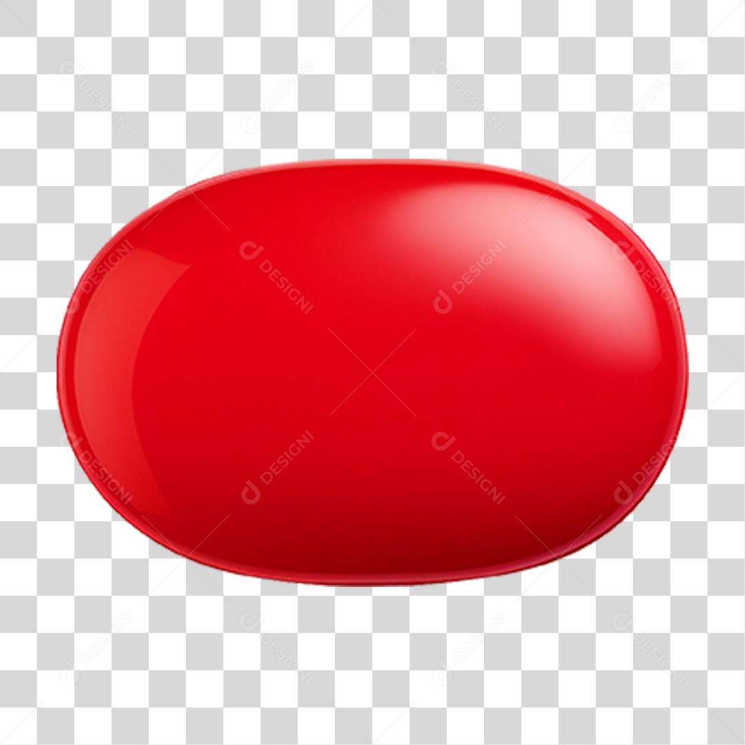 Elemento 3D Bolha Vermelha PNG Transparente
