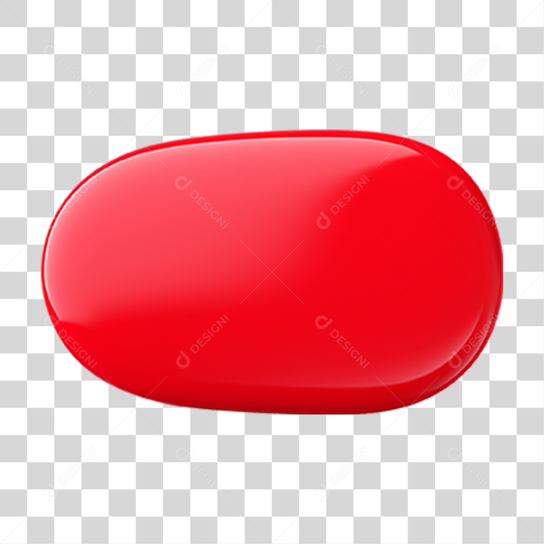 Elemento 3D Nuvem Vermelha PNG Transparente