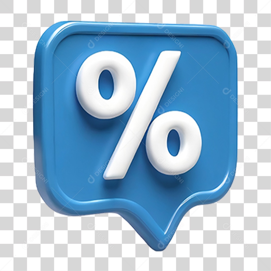 Balão de Fala com Porcentagem % PNG Transparente