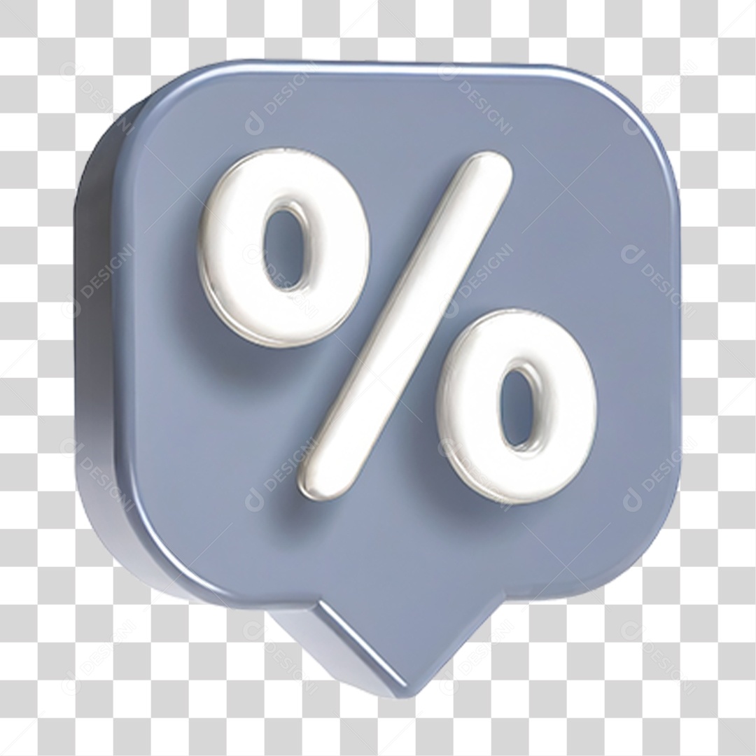 Balão de Fala com Porcentagem % PNG Transparente