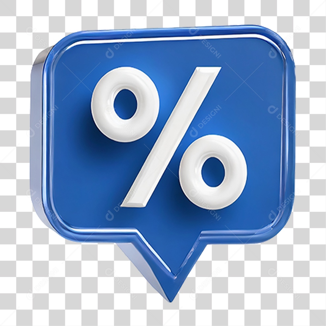 Balão de Fala com Porcentagem % PNG Transparente