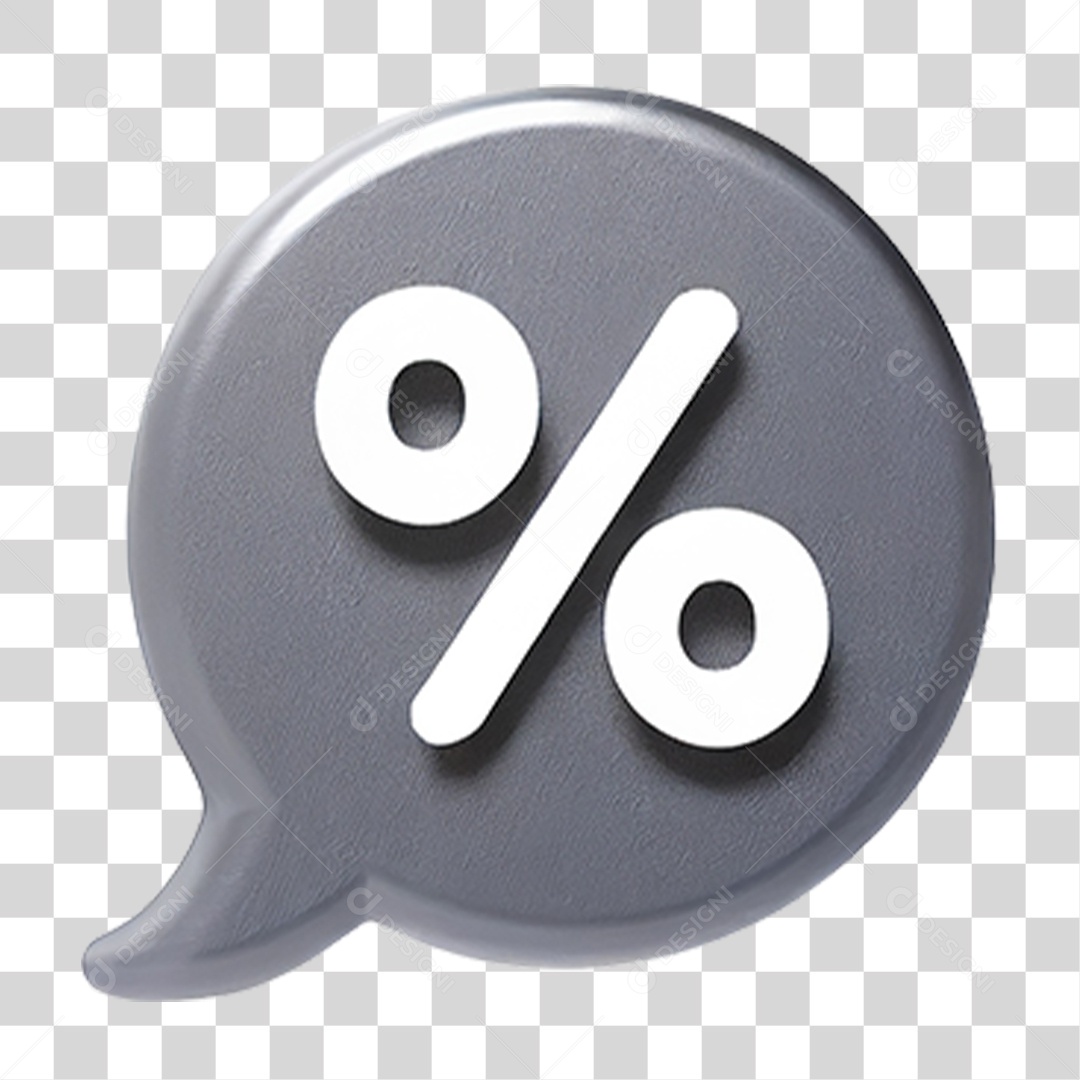 Balão de Fala com Porcentagem % PNG Transparente