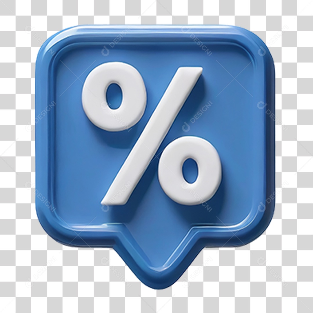 Balão de Fala com Porcentagem % PNG Transparente