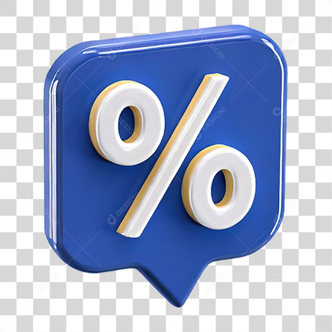 Balão de Fala com Porcentagem % PNG Transparente