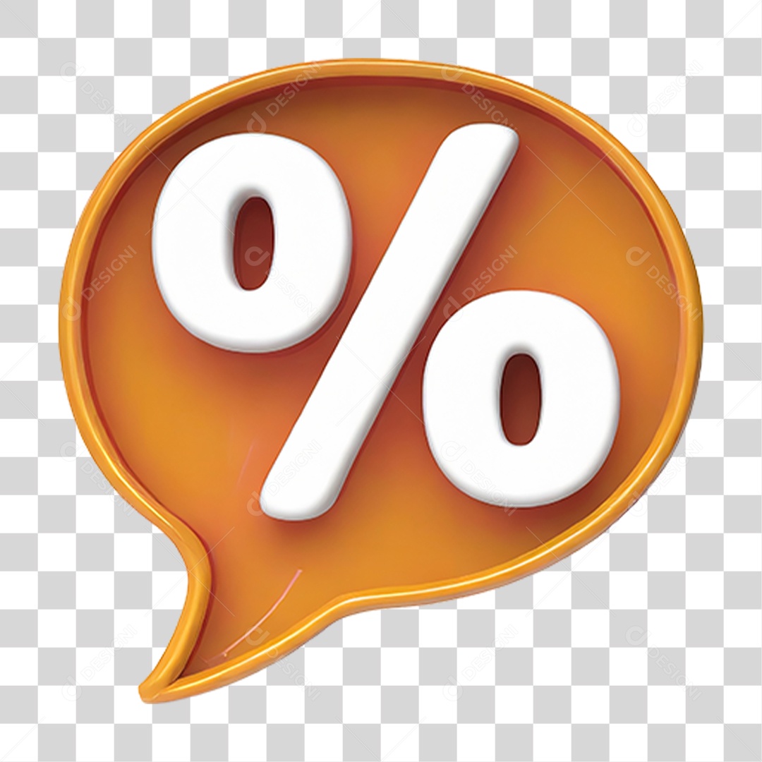 Balão de Fala com Porcentagem % PNG Transparente