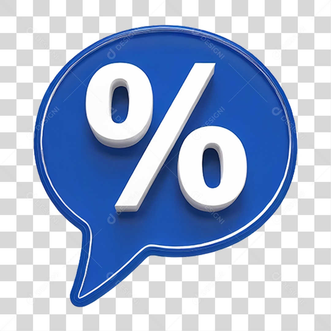 Balão de Fala com Porcentagem % PNG Transparente